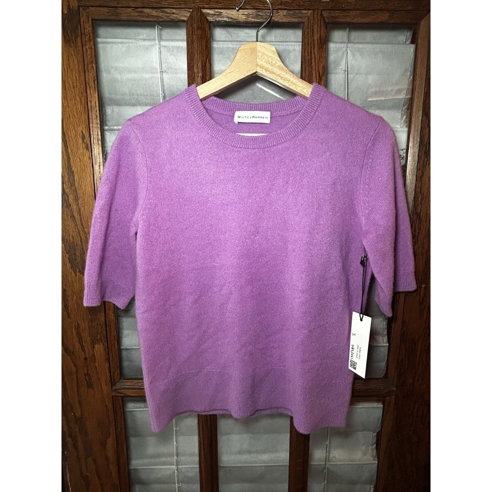 White + Warren‎ Featherweight Cashmere Lilac Tee